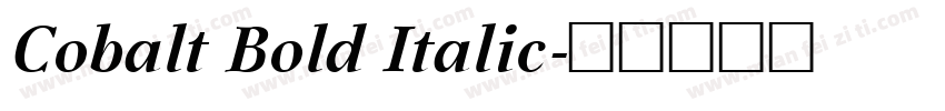 Cobalt Bold Italic字体转换